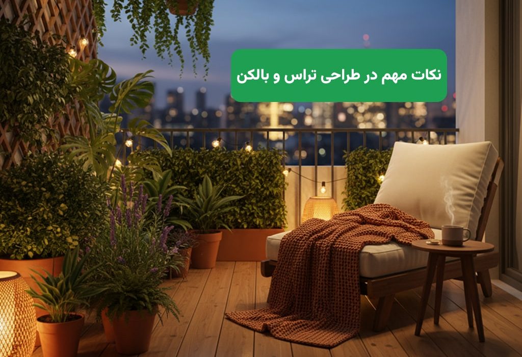 نکات مهم طراحی تراس و بالکن