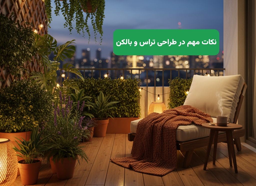 نکات مهم طراحی تراس و بالکن